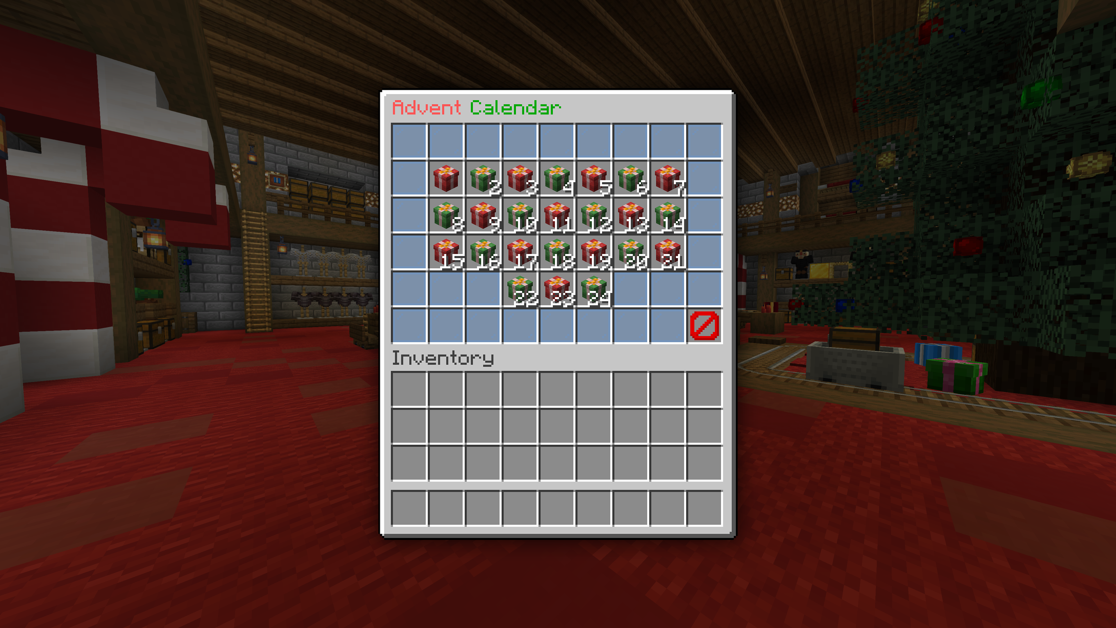 Der Adventskalender im Spiel
